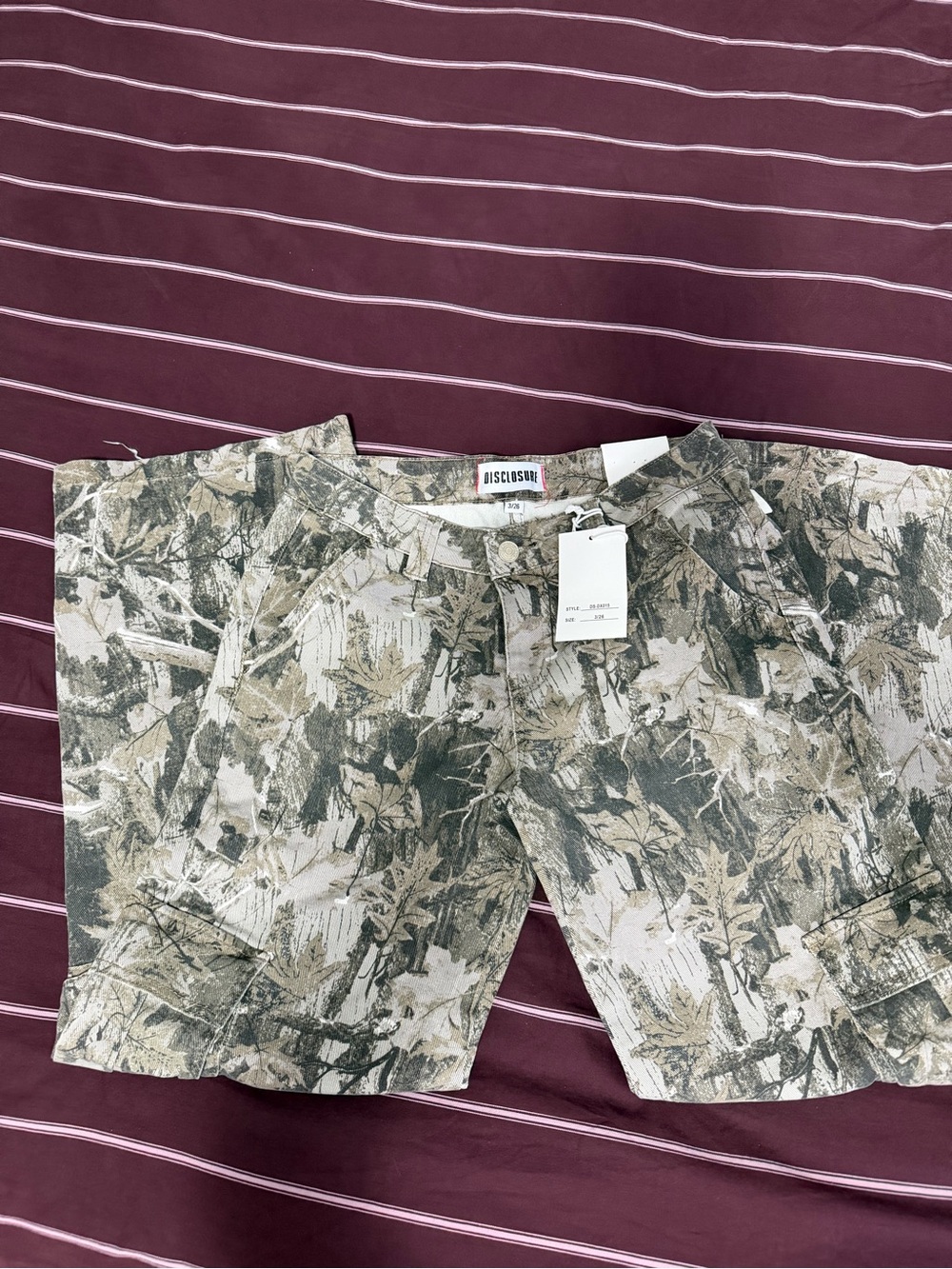 Disclosure Camouflage Cargo pants - Green & Tan Print